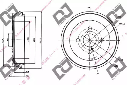 Тормозный барабан DJ PARTS BR1029